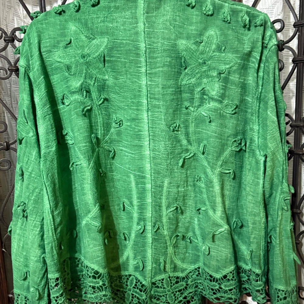 Green Embroidered Top/Jacket - Picture 8 of 9